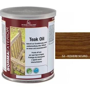 Olej na dřevo Borma wachs TEAK OIL - tónovaný teakový olej 1l, 52-rovere scuro