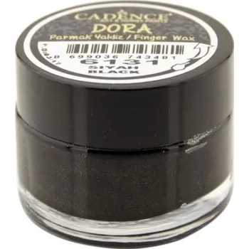 Speciální výtvarná barva Patinovací metalický vosk, 20 ml Cadence Dora - černý, black