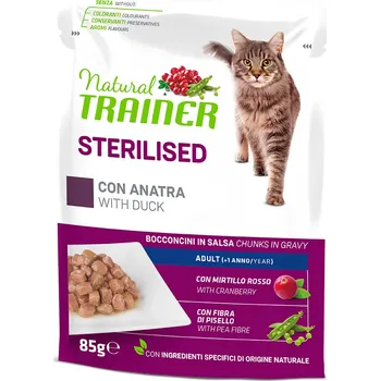 Krmivo pro psa 12x85g Natural Trainer Adult Sterilised - losos