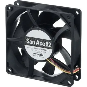 PC ventilátor Sanyo DenkiAxiální ventilátor 12 V DC DC, průtok vzduchu: 118cfm 14.76W1.23A, 92 x 92 x 25mm