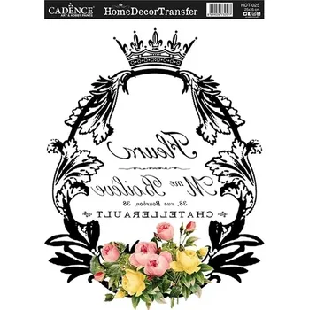 Transferový obrázek Cadence Home Deco - Květiny s korunkou