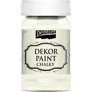 Speciální výtvarná barva Dekor paint chalky křídová barva, krémová bílá - 230 ml