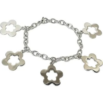 Náramek Prosperk Ocelový náramek s kytičkami