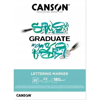Blok na kreslení Canson Graduate Lettering Marker A3 180g 20 listů FILA
