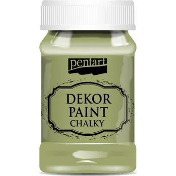 Vodová barva Dekor paint chalky křídová barva, olivová - 100 ml