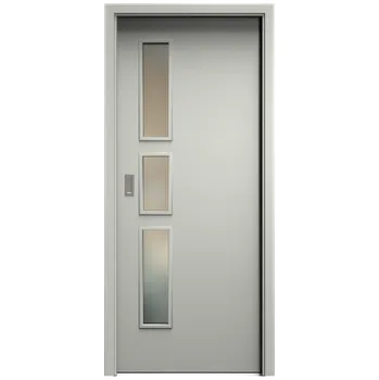 Interiérové dveře SAPELI ELEGANT KOMFORT M33 - CPL LAMINÁT - POSUVNÉ DVEŘE VČ. ZÁRUBNĚ - Šedá Průchozí šířka (cm): 120, Průchozí výška (cm): 197, Typ skla: Satináto bílé