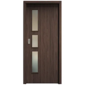 Interiérové dveře SAPELI ELEGANT KOMFORT M33 - CPL LAMINÁT - POSUVNÉ DVEŘE VČ. ZÁRUBNĚ - Ořech Průchozí šířka (cm): 90, Průchozí výška (cm): 197, Typ skla: Satináto bílé