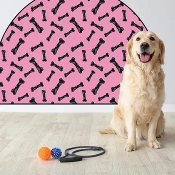 Samolepící dekorace Ochranná textilní nálepka na zeď - Oblouk - Kostičky Bez jména, 120x96cm