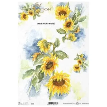 Umělecký papír Rýžový papír A4 - květiny a rostliny R0913