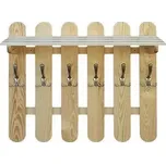 Dřevěná stěna - věšák s policí DT 355 70x60x29 cm borovice masiv