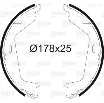 Brzdová čelist Sada brzdových čelistí, parkovací brzda VALEO 564201