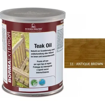 Olej na dřevo Borma wachs TEAK OIL - tónovaný teakový olej 1l, 11-antique brown
