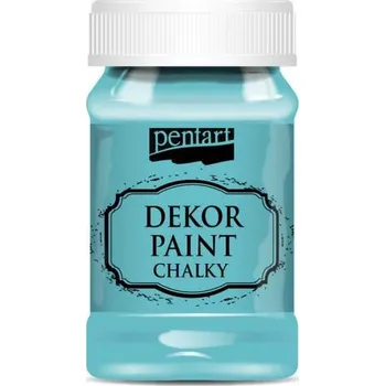 Speciální výtvarná barva Dekor paint chalky křídová barva, tyrkysovo modrá - 230 ml