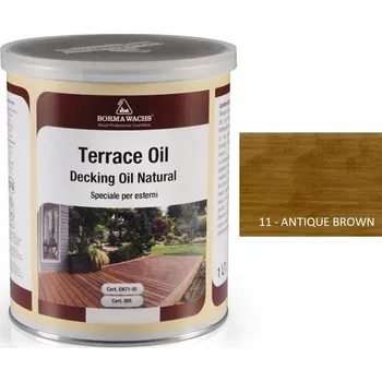 barva a nátěr na dřevo Borma wachs TERRACE OIL - TERASOVÝ OLEJ - barevný, 11-antique brown - 1l