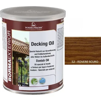 Olej na dřevo Borma wachs DECKING OIL - tónovaný dánský olej 1l, 52-rovere scuro