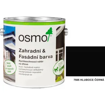 Olej na dřevo OSMO - zahradní a fasádní barva 0,75l, 7505 hluboce černá