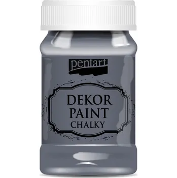 Speciální výtvarná barva Dekor paint chalky křídová barva, grafitová šedá - 230 ml
