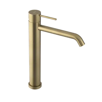 Vodovodní baterie Sapho Ultrasan Stojánková umyvadlová baterie vysoká bez výpusti, prodloužená hubice, zlato mat, UT007VG
