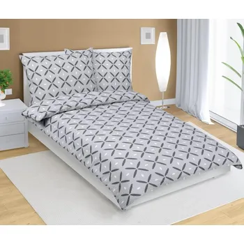Povlečení Bellatex Povlečení krepové Čtverec šedá 140x220, 70x90 cm