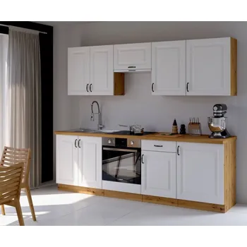 Kuchyňská linka Stolarz-Lempert Kuchyňská linka Stilo WHAR bílá + Artisan - Sestava 14