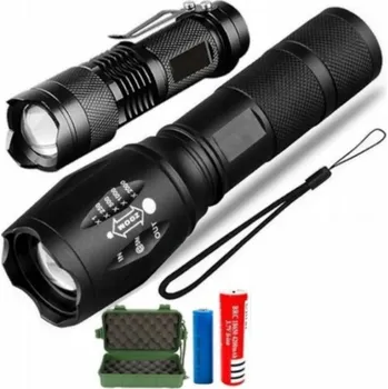Svítilna 2x LED baterka CREE XM-L T6 a Q5 2x ZOOM
