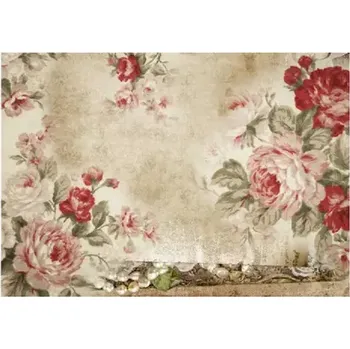 Umělecký papír Rýžový papír A4- 522 - Růže a perly - Cadence