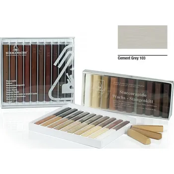 Olej na dřevo Borma wachs STUCCORAPIDO Retušovací tyčinka z měkkého vosku - 103 cement grey