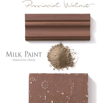 Speciální výtvarná barva Provincial Walnut (Stain) Homestead House MILK PAINT- mléčná barva - 50 g