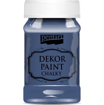 Speciální výtvarná barva Dekor paint chalky křídová barva, džínově modrá - 230 ml