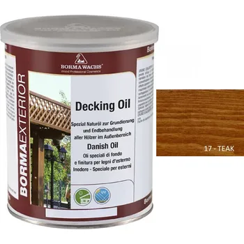 Olej na dřevo Borma wachs DECKING OIL - tónovaný dánský olej 1l, 17-teak