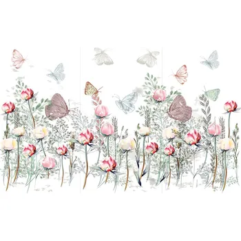 Podsedák Transfer na nábytek Peony Fields - velký nařezaný na 3 ks