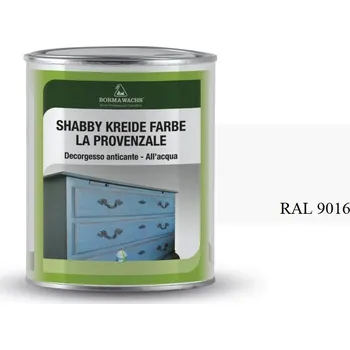 barva a nátěr na dřevo Křídové barvy BORMA SHABBY PROVENCE – barevná, RAL9016 bílá - 375 ml