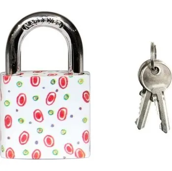 Visací zámek Zámek visací 32 mm dekor (2 klíče)