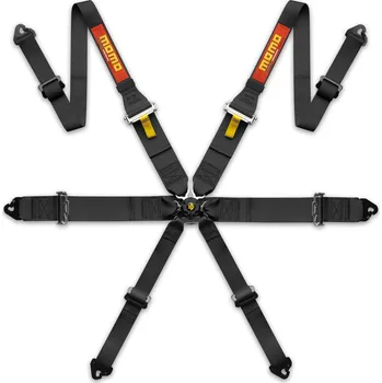 Alu kolo FIA FHR 6 point safety belts MOMO PRO DRIVER 3" (76 mm), černá