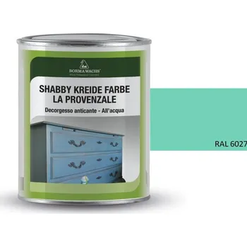 Olej na dřevo Křídové barvy BORMA SHABBY PROVENCE – barevná, RAL6027 - 750 ml