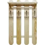 Dřevěná stěna - věšák s policí DT 353 50x80x29 cm borovice masiv