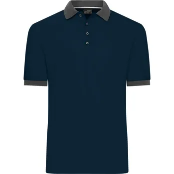 James & Nicholson Polokošile JN 1304, kontrastní, krátký rukáv, pánská COT021304s5113-navy/anthra 3XL Navy/melír antracitová
