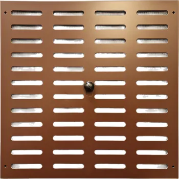 Větrací mřížka Větrací mřížka 340x340 mm hliníková HNĚDÁ uzavíratelná