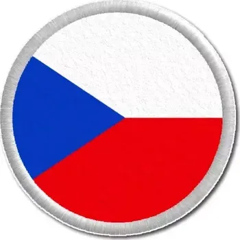 Vlajka Pelisport Česká vlajka tištěná nášivka ø 4,5 cm - nelze suchý zip