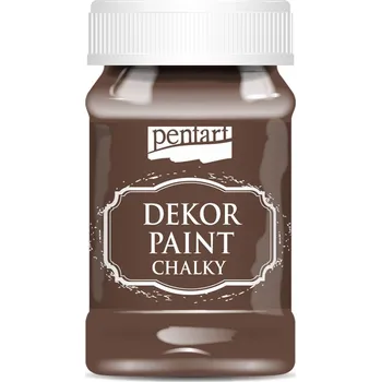 Speciální výtvarná barva Dekor paint chalky křídová barva, kaštanová hnědá - 230 ml