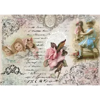 Umělecký papír Rýžový papír A4- 654 - Děvčátka - Cadence