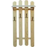 Dřevěná stěna - věšák s policí DT 345 50x125x33 cm borovice masiv