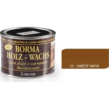 Olej na dřevo Borma wachs HOLZWACHS - Včelí vosk v pastě, 11 hnědý antik - 1l