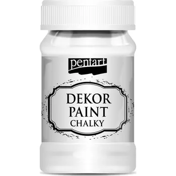 Vodová barva Dekor paint chalky křídová barva, bílá - 100 ml