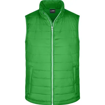 pracovní vesta James & Nicholson Vesta JN 1136, prošívaná, pánská COT02113603305-green 2XL Zelená