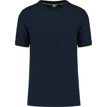 pracovní tričko Kariban Tričko WK3020 Day-to-Day, krátký rukáv, pánské COT203020agk05-navy/fluore 2XL Navy/žlutá fluorescent