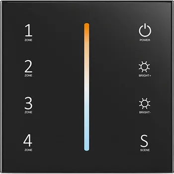 Ovladač světel Skydance LED ovladač RF CCT (4 zóny) - T22 Barva: Černá