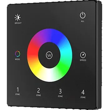 Ovladač světel Skydance LED ovladač RF RGBW (4 zóny) - TW4-4 Barva: Černá