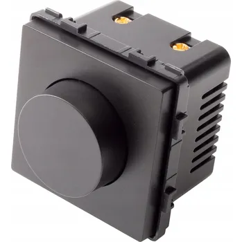 vypínač Otočný spínač/vypínač, mechanický regulátor, černý LUUNA