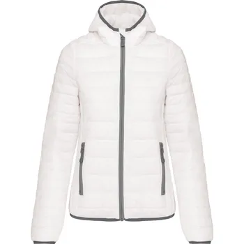 pracovní bunda Kariban Bunda s kapucí Kariban K6111, prošívaná, lehká, dámská COT20611100103-white L Bílá